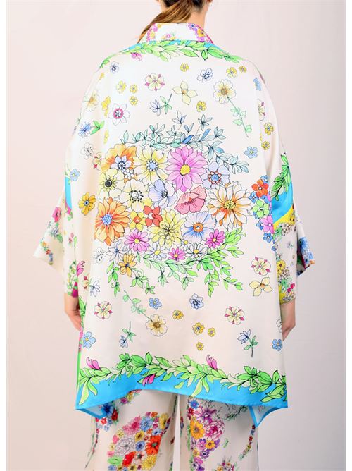 Camicia poncho in twill di seta Laboratorio Capri | NEWNUMAVERDETURCHESE